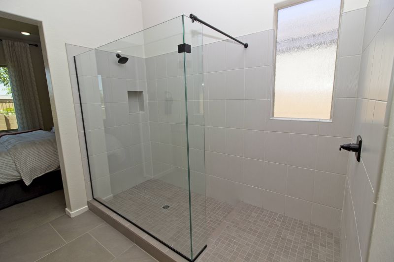 Glass Shower Enclosure with Matte Frame